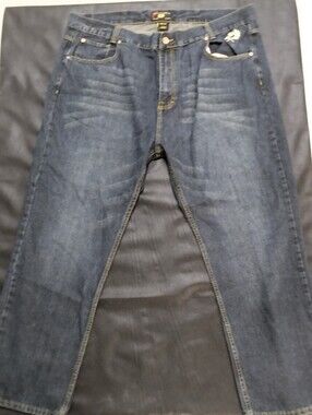 Phat Classic Men's Dark Blue Denim Jeans 46x32